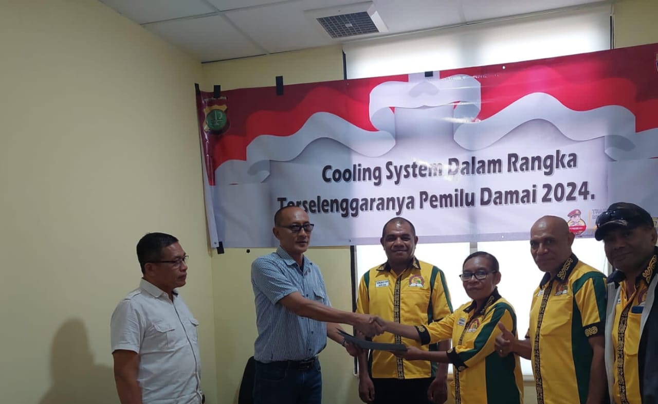 Polres Metro Bekasi Kota Giat Cooling Systim Pemilu Damai dengan Komunitas Keluarga Besar Oikumene Tanah Papua