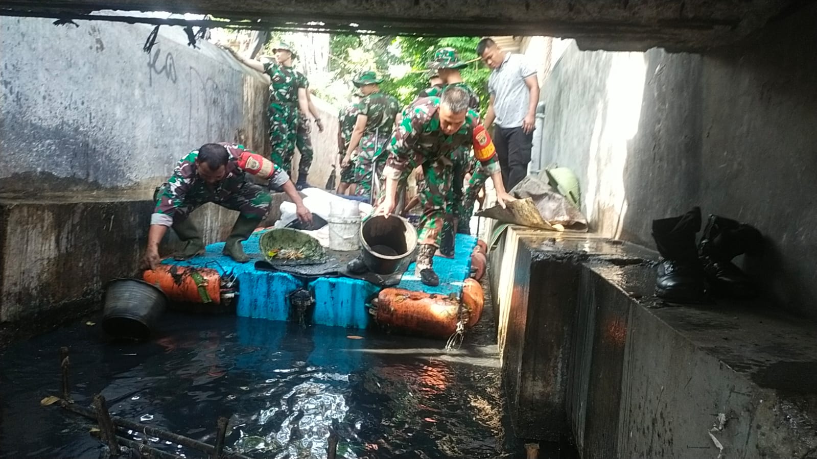 Kodim 0501/JP Laksanakan Karya Bakti Serentak di Wilayah Koramil Bersama Stakeholder dan Komponen Masyarakat