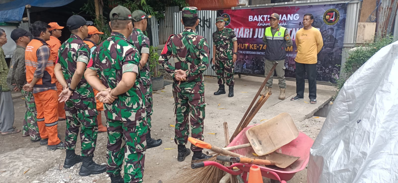 Penghujung Tahun, Koramil Jatinegara Tetap Laksanakan Karya Bakti