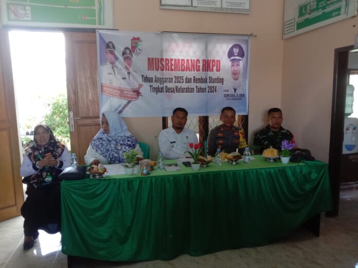 Kapolsek Ampana Kota Musrenbang RKPD TA 2025 dan Rembug Stunting Tahun 2024 Kelurahan Ampana