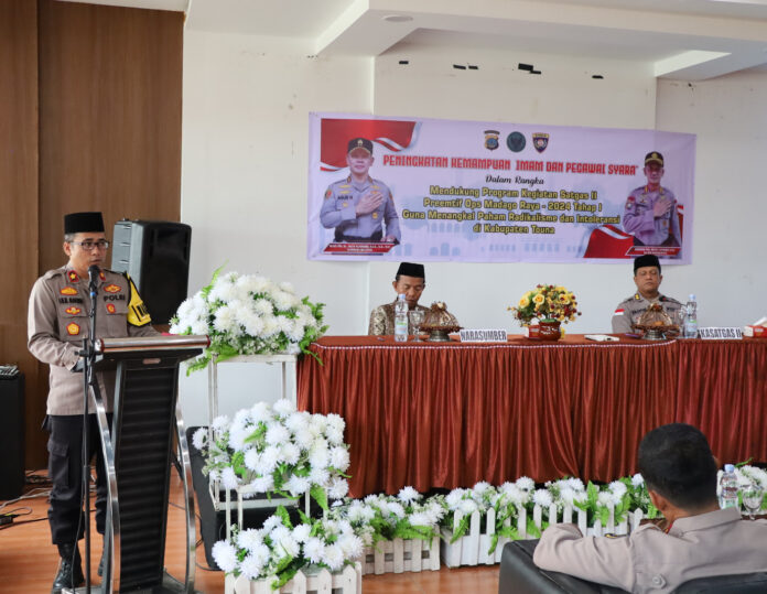 Wakapolres Touna Hadiri Kegiatan Peningkatan Kemampuan Imam Masjid